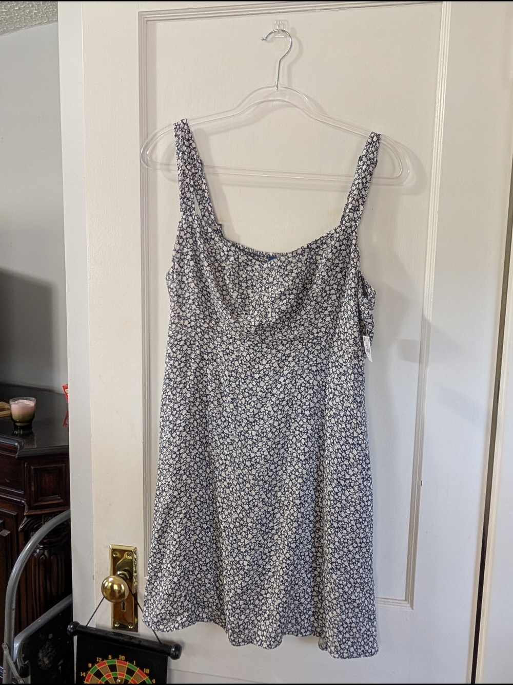 Old Navy Blue and White Floral Slip Dress